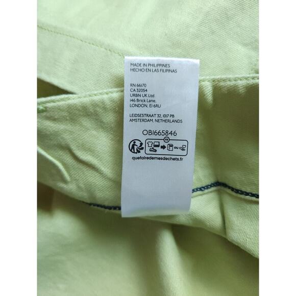 NWOT Anthropologie The Colette Cropped Wide-Leg Linen Pants Sz 31P Lime #7C412 - Picture 12 of 12